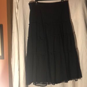 Black tierd 2 layer skirt